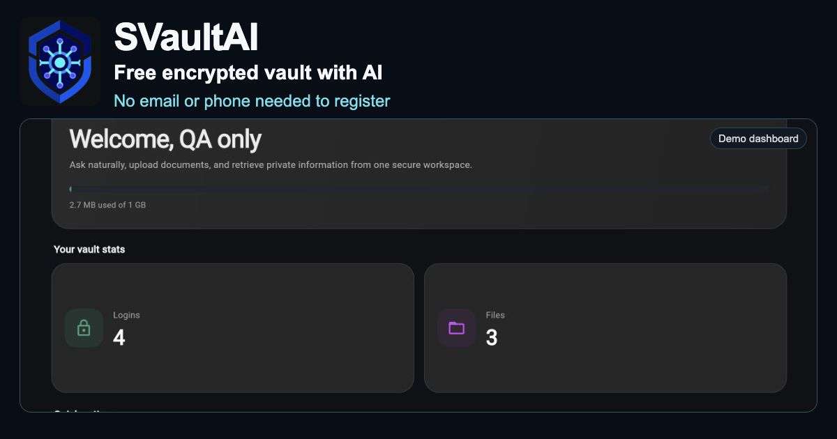SVaultAI — The Vault Your Family Can Actually Open